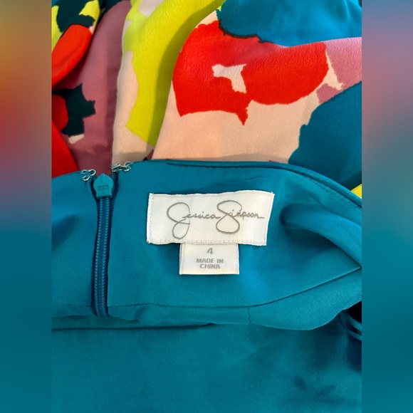 Jessica Simpson Floral Halter Dress Size 4 - Picture 3 of 5